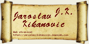 Jaroslav Kikanović vizit kartica